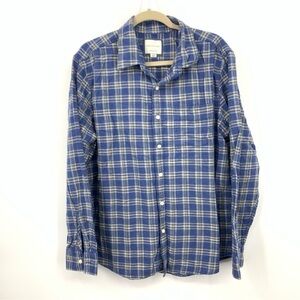 American Eagle Women‎ Size XL Shirt Button Down Top Blue Checkered Super Soft